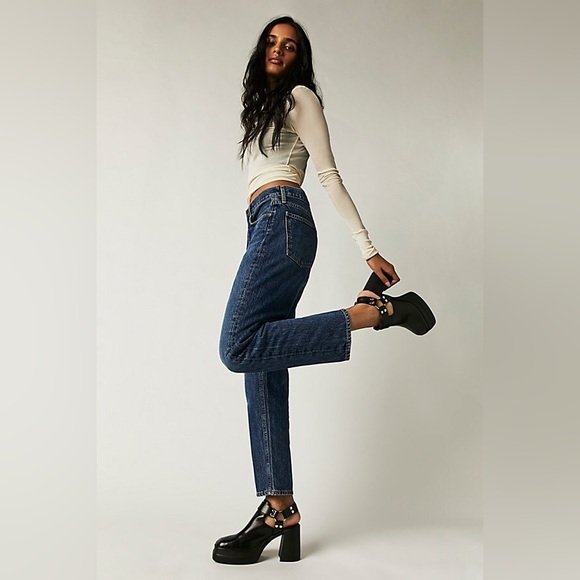 🆕FREE PEOPLE Hybrid Harness Boots Black Leather-Size 8.5 - Picture 4 of 17